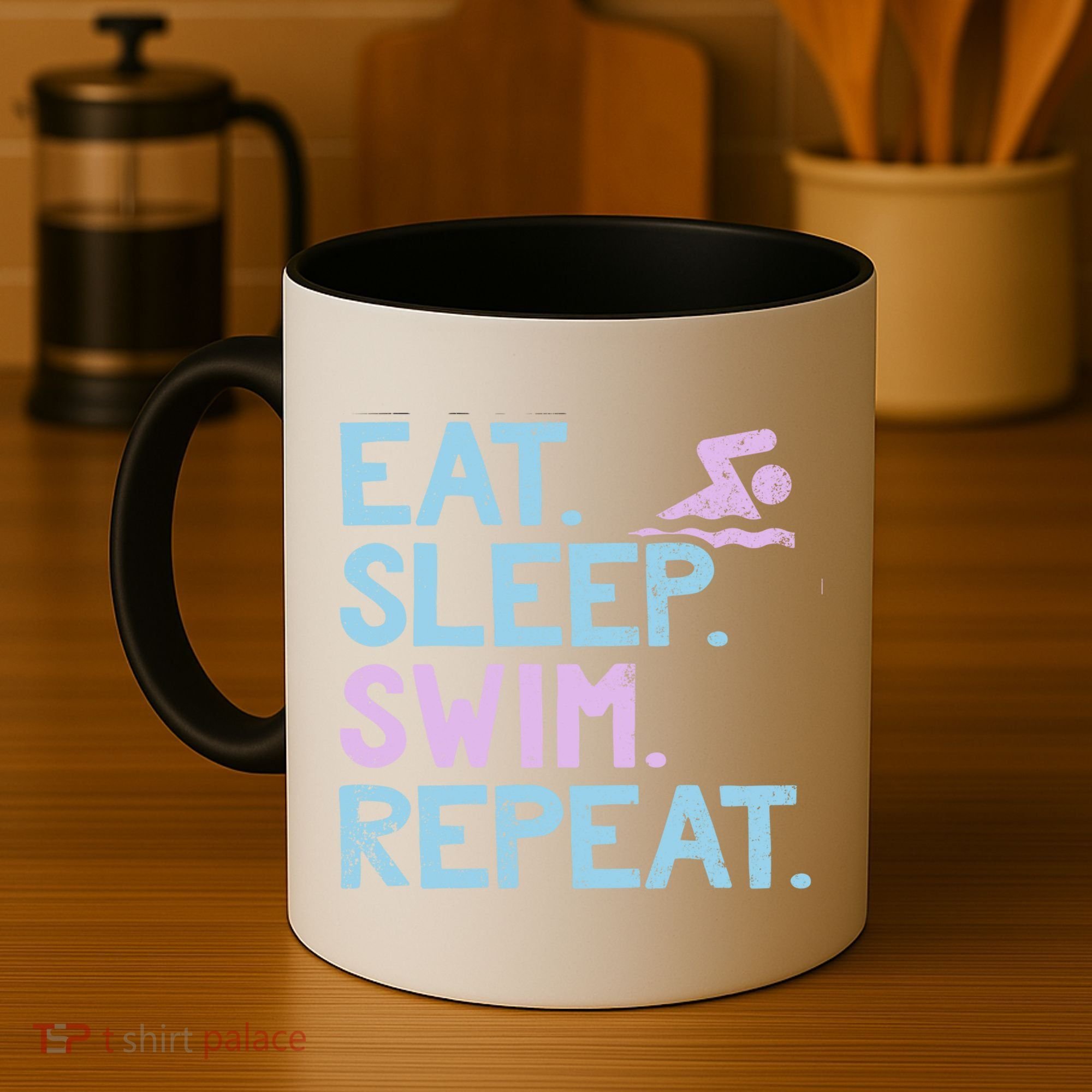 Eat Sleep Swim Repeat Swimmer Gift Coffee Mug