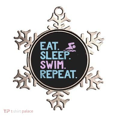Eat Sleep Swim Repeat Swimmer Gift Ornament