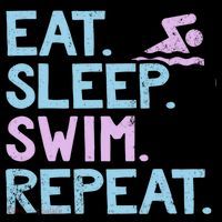 Eat Sleep Swim Repeat Swimmer Gift Ornament thumb 1