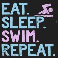 Eat Sleep Swim Repeat Swimmer Gift Hat thumb 2