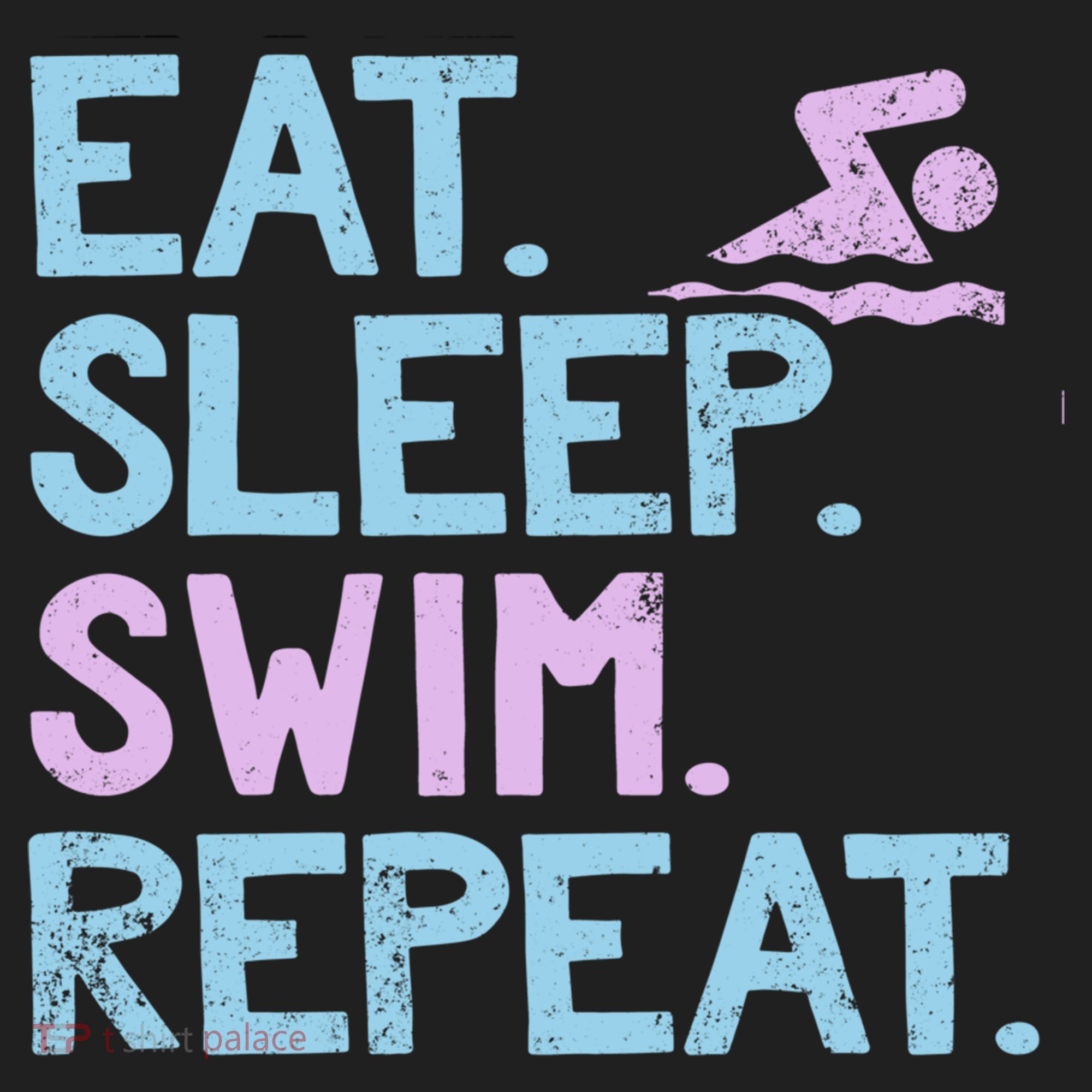 Eat Sleep Swim Repeat Swimmer Gift Hat