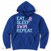 Eat Sleep Swim Repeat Swimmer Gift Hoodie thumb 0