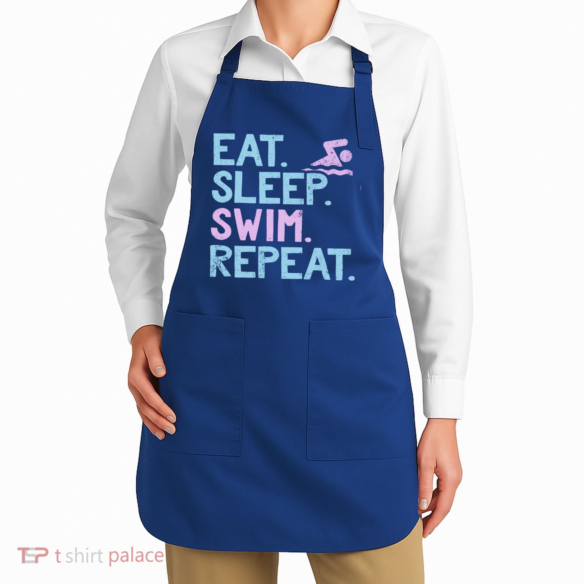 Eat Sleep Swim Repeat Swimmer Gift Apron