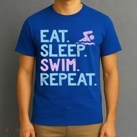 Eat Sleep Swim Repeat Swimmer Gift T-Shirt thumb 3