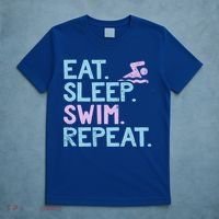 Eat Sleep Swim Repeat Swimmer Gift T-Shirt thumb 5