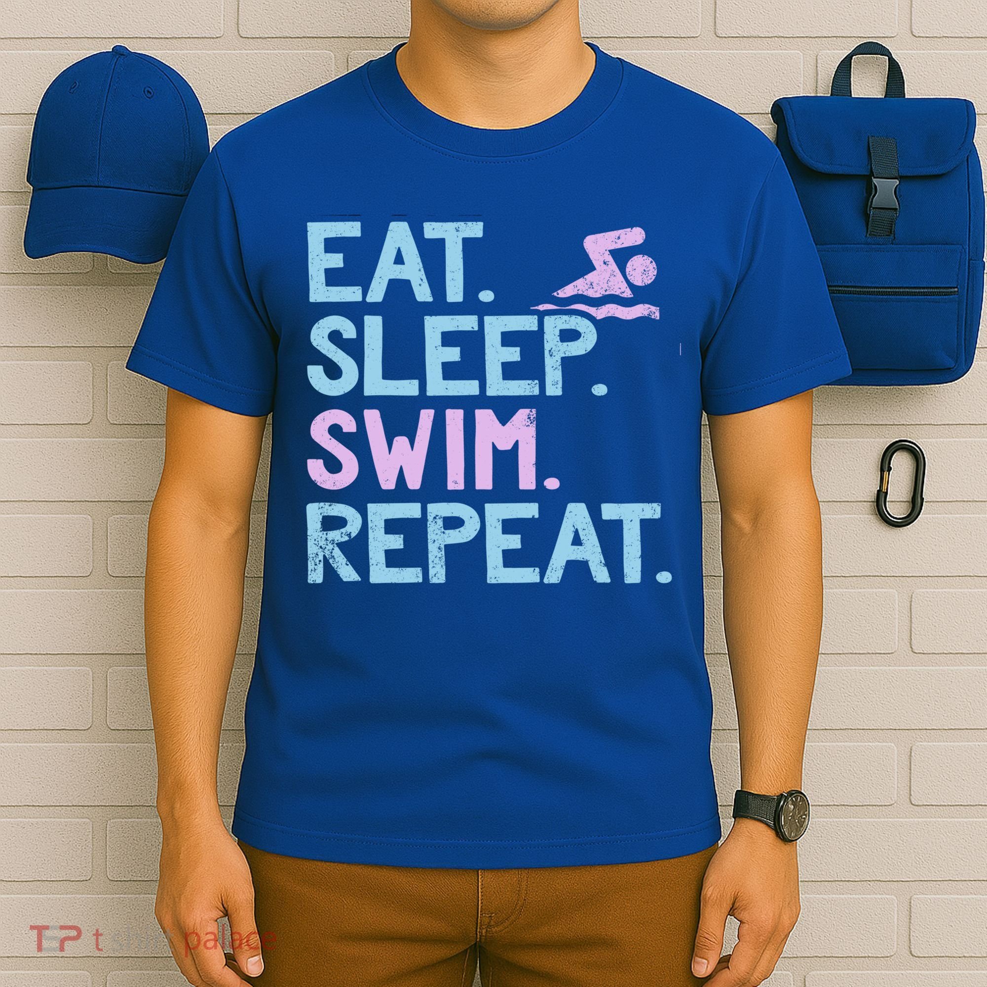 Eat Sleep Swim Repeat Swimmer Gift T-Shirt