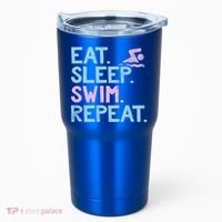 Eat Sleep Swim Repeat Swimmer Gift Tumbler thumb 0