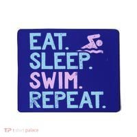 Eat Sleep Swim Repeat Swimmer Gift Mousepad thumb 0