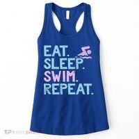 Eat Sleep Swim Repeat Swimmer Gift Women's Tank Top thumb 0
