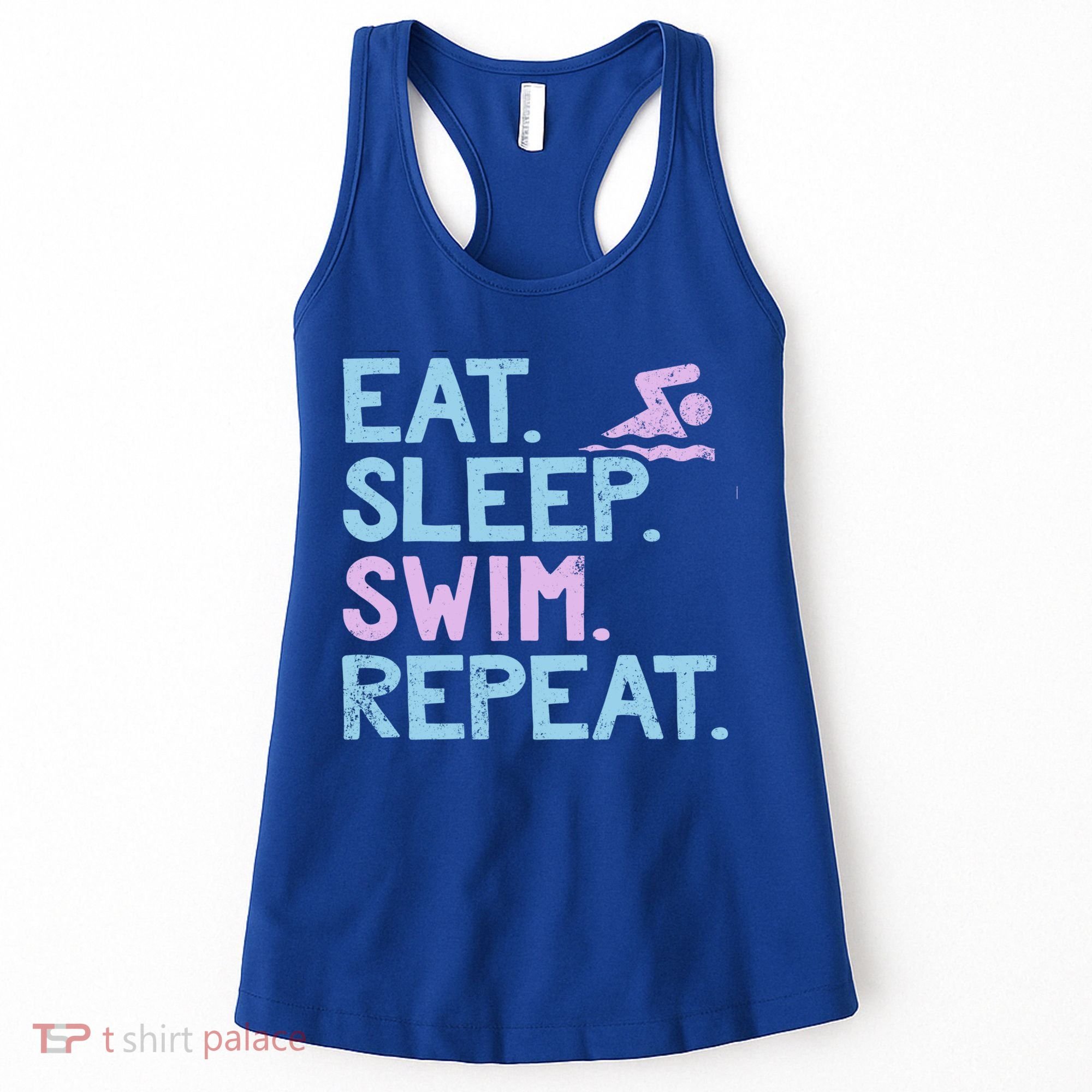 Eat Sleep Swim Repeat Swimmer Gift Women's Tank Top