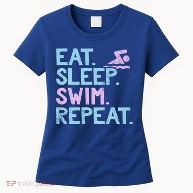 Eat Sleep Swim Repeat Swimmer Gift Women's T-Shirt