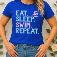 Eat Sleep Swim Repeat Swimmer Gift Women's T-Shirt thumb 2