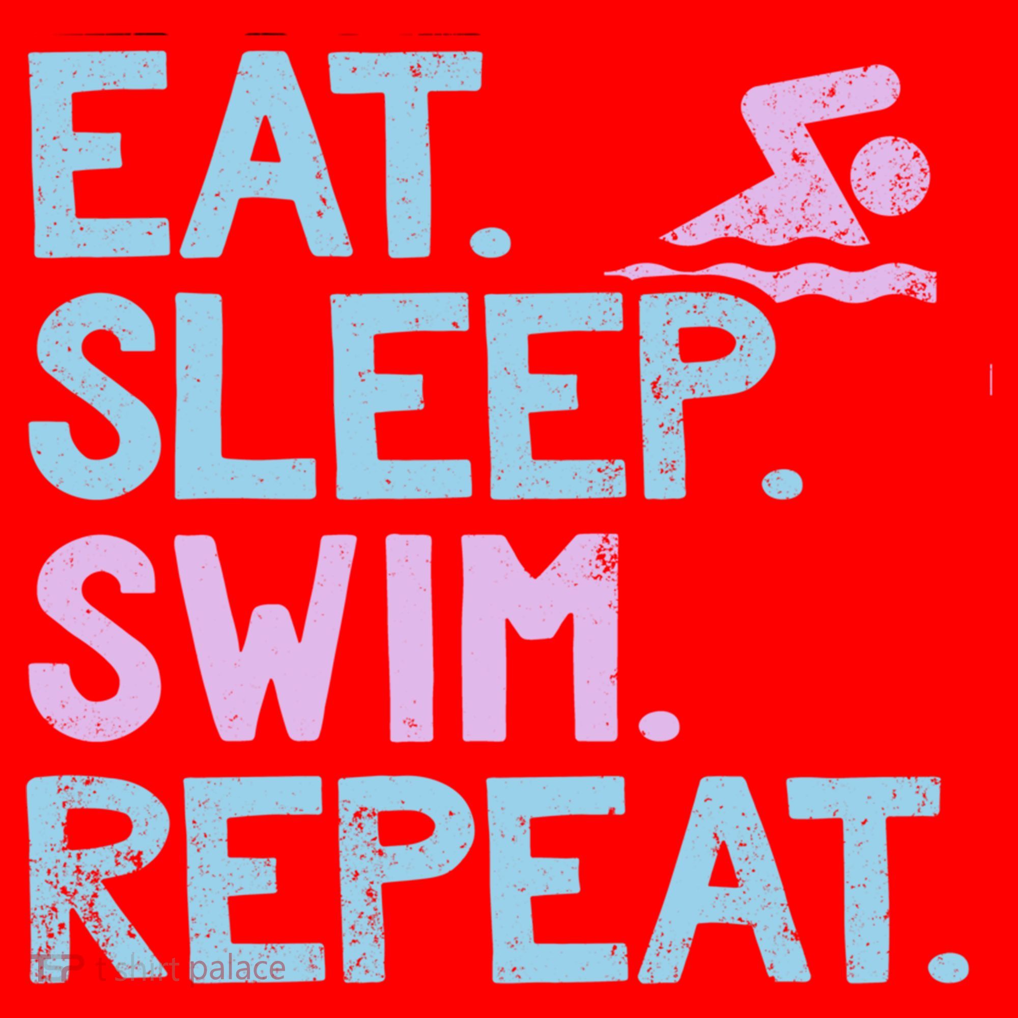 Eat Sleep Swim Repeat Swimmer Gift Santa Hat
