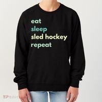 Eat Sleep Sled Hockey Repeat Cool Gift Women's Sweatshirt thumb 0