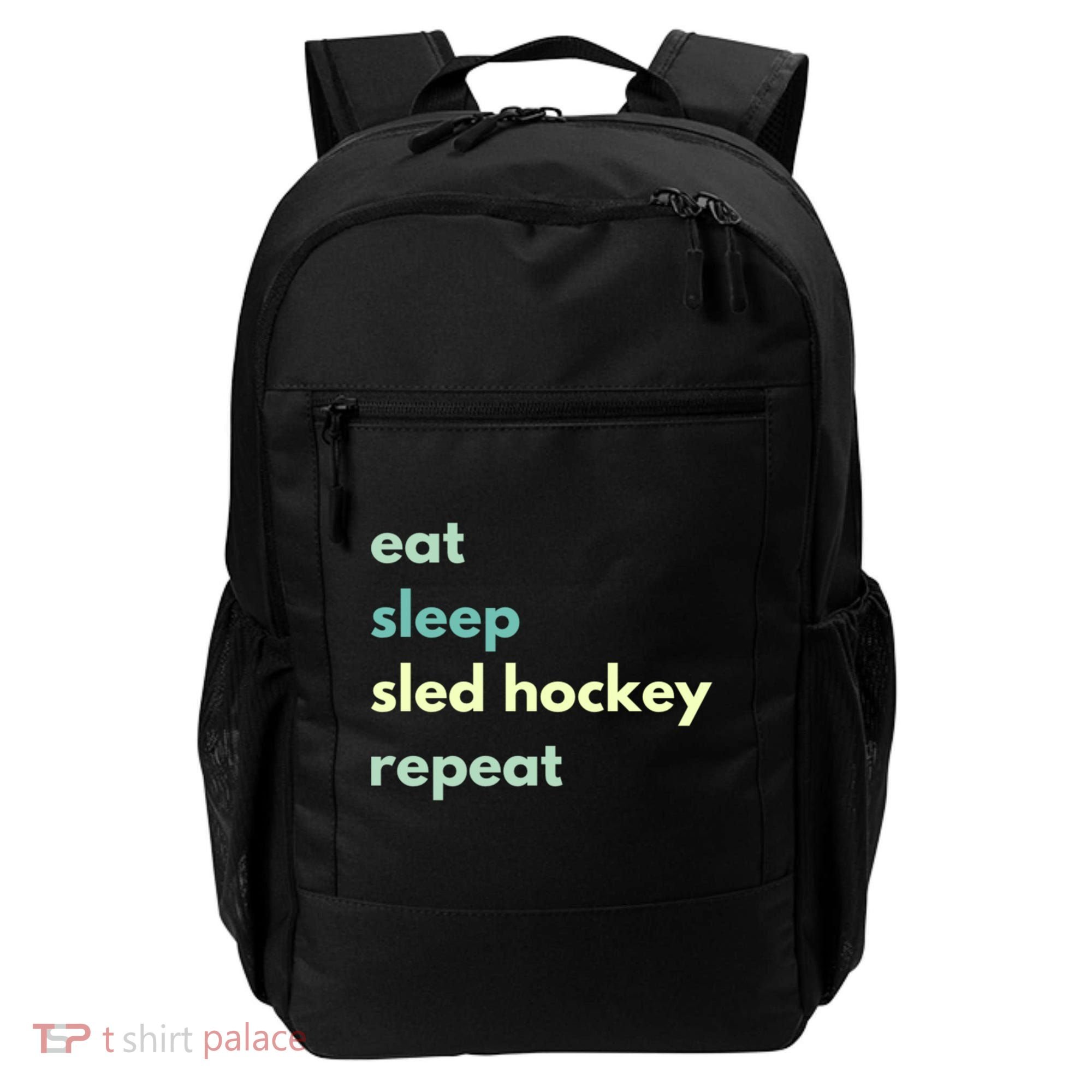 Eat Sleep Sled Hockey Repeat Cool Gift Backpack