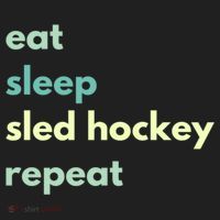 Eat Sleep Sled Hockey Repeat Cool Gift Hat thumb 2