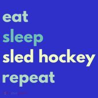 Eat Sleep Sled Hockey Repeat Cool Gift Long Sleeve Shirt thumb 2