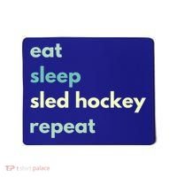 Eat Sleep Sled Hockey Repeat Cool Gift Mousepad thumb 0