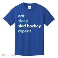 Eat Sleep Sled Hockey Repeat Cool Gift Kids T-Shirt thumb 0