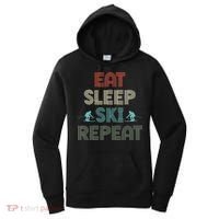 Eat Sleep Ski Repeat Skiing Lover Ice Ski Winter Sport Gift Women's Hoodie thumb 0