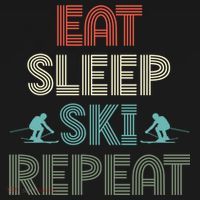 Eat Sleep Ski Repeat Skiing Lover Ice Ski Winter Sport Gift Women's Hoodie thumb 2