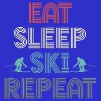 Eat Sleep Ski Repeat Skiing Lover Ice Ski Winter Sport Gift Women's Tank Top thumb 5