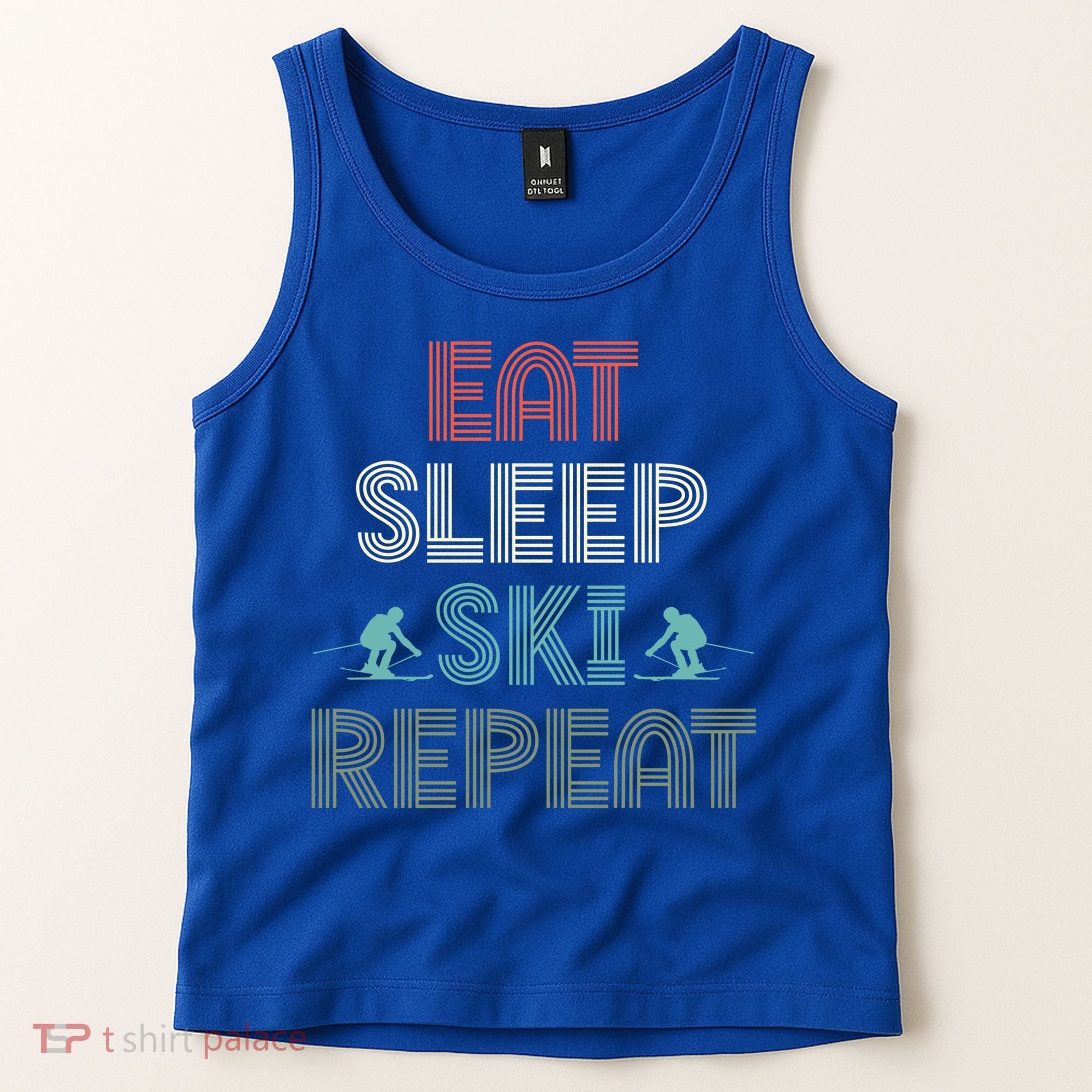 Eat Sleep Ski Repeat Skiing Lover Ice Ski Winter Sport Gift Tank Top