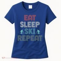 Eat Sleep Ski Repeat Skiing Lover Ice Ski Winter Sport Gift Women's T-Shirt thumb 0