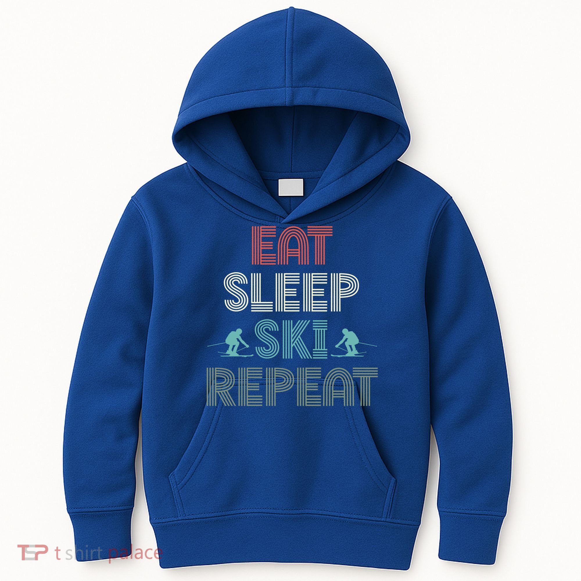 Eat Sleep Ski Repeat Skiing Lover Ice Ski Winter Sport Gift Kids Hoodie