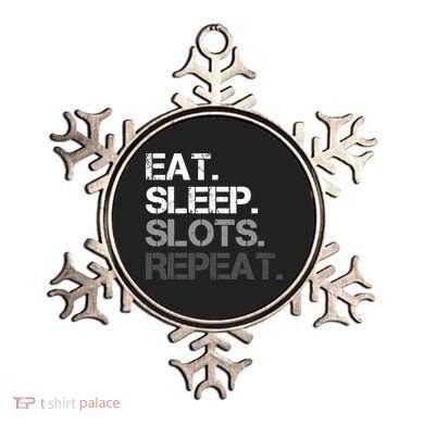 Eat Sleep Slots Repeat - Funny Slot Machine Gambling Ornament