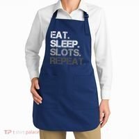 Eat Sleep Slots Repeat - Funny Slot Machine Gambling Apron thumb 2