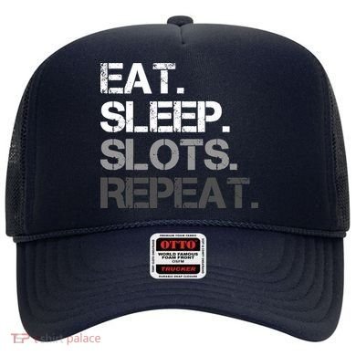Eat Sleep Slots Repeat - Funny Slot Machine Gambling Hat