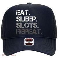 Eat Sleep Slots Repeat - Funny Slot Machine Gambling Hat thumb 0