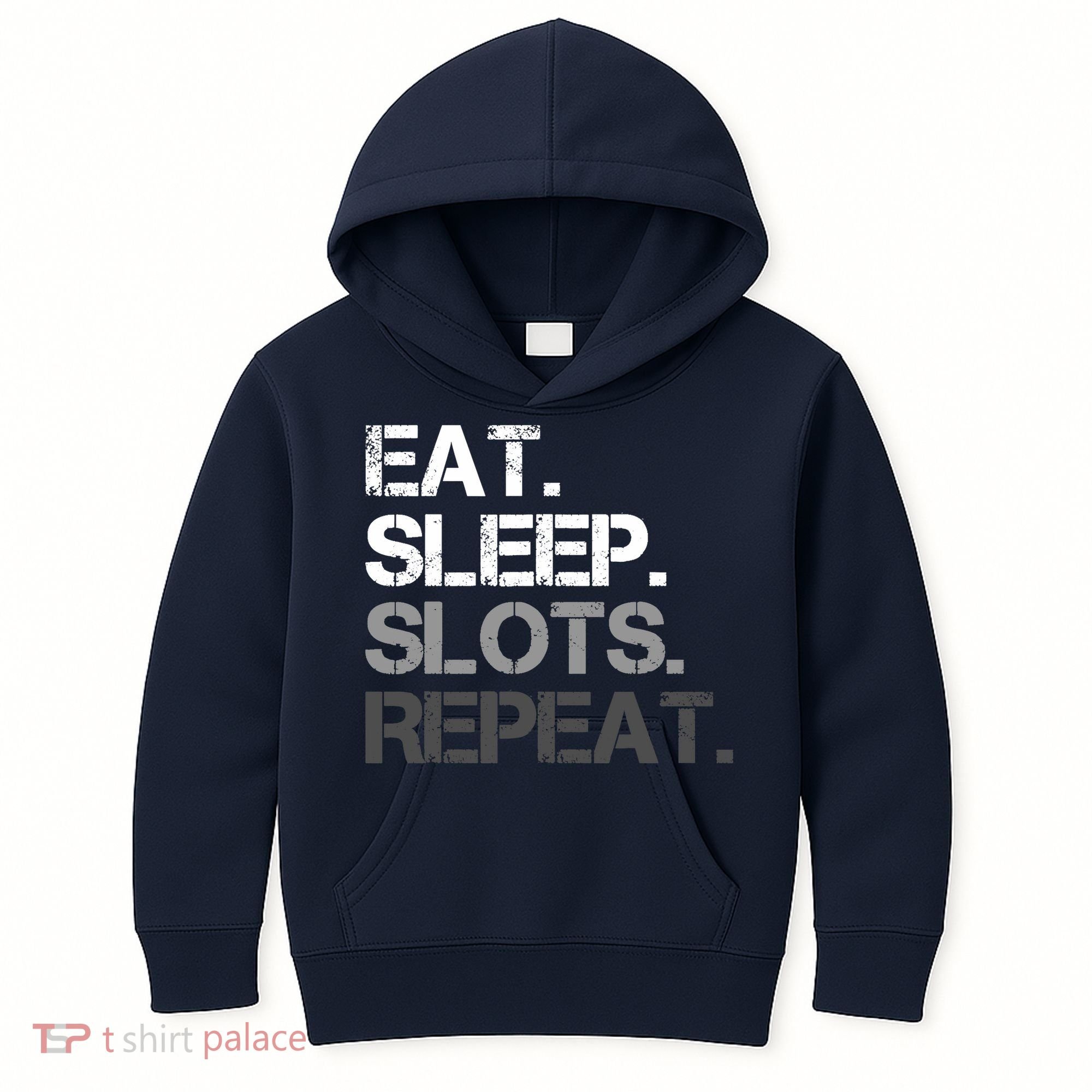 Eat Sleep Slots Repeat - Funny Slot Machine Gambling Kids Hoodie