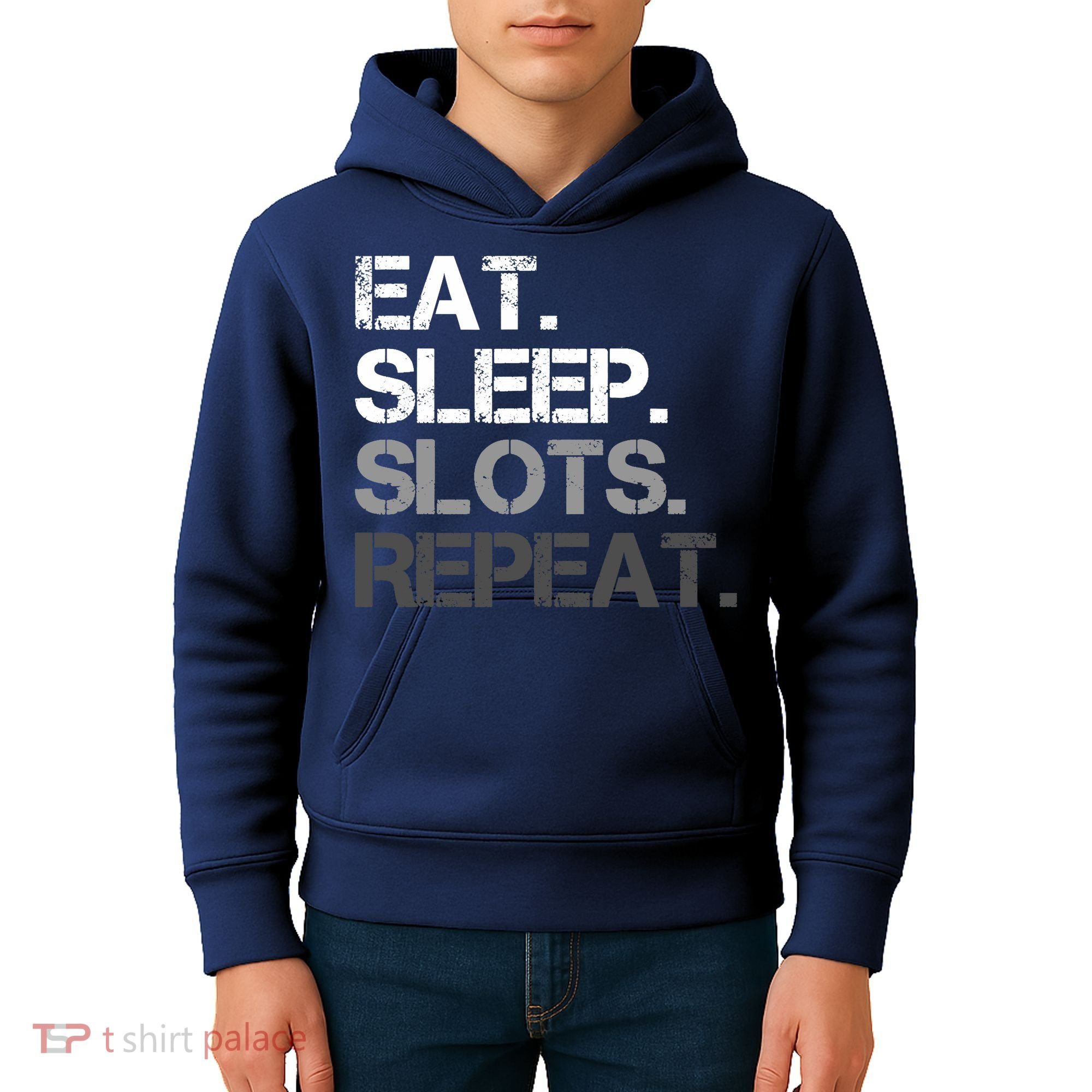 Eat Sleep Slots Repeat - Funny Slot Machine Gambling Kids Hoodie