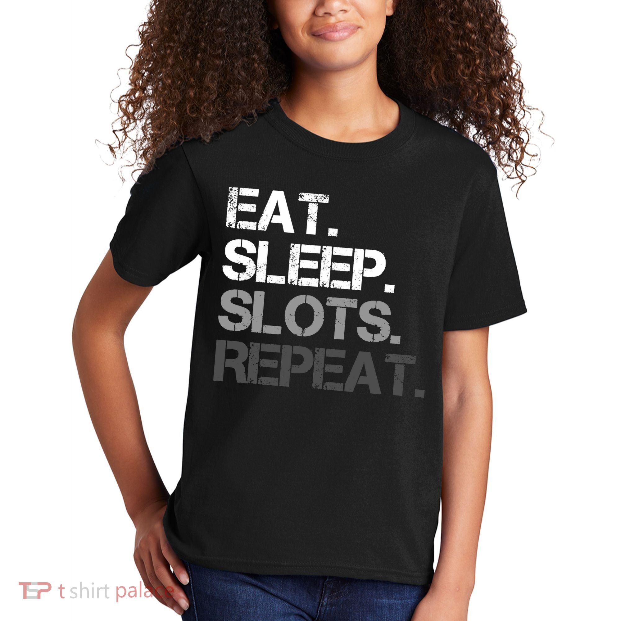 Eat Sleep Slots Repeat - Funny Slot Machine Gambling Kids T-Shirt
