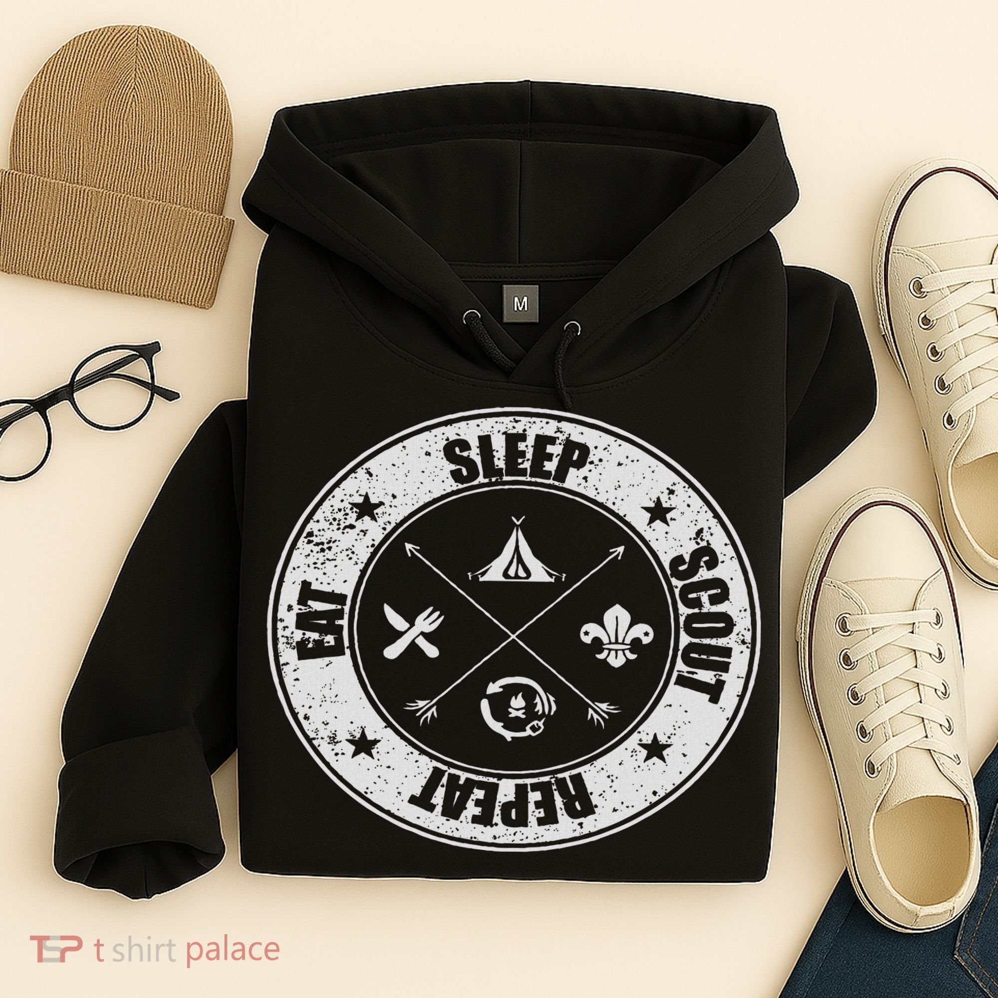 Eat Sleep Scout Repeat Scouting Lover Survival Hoodie