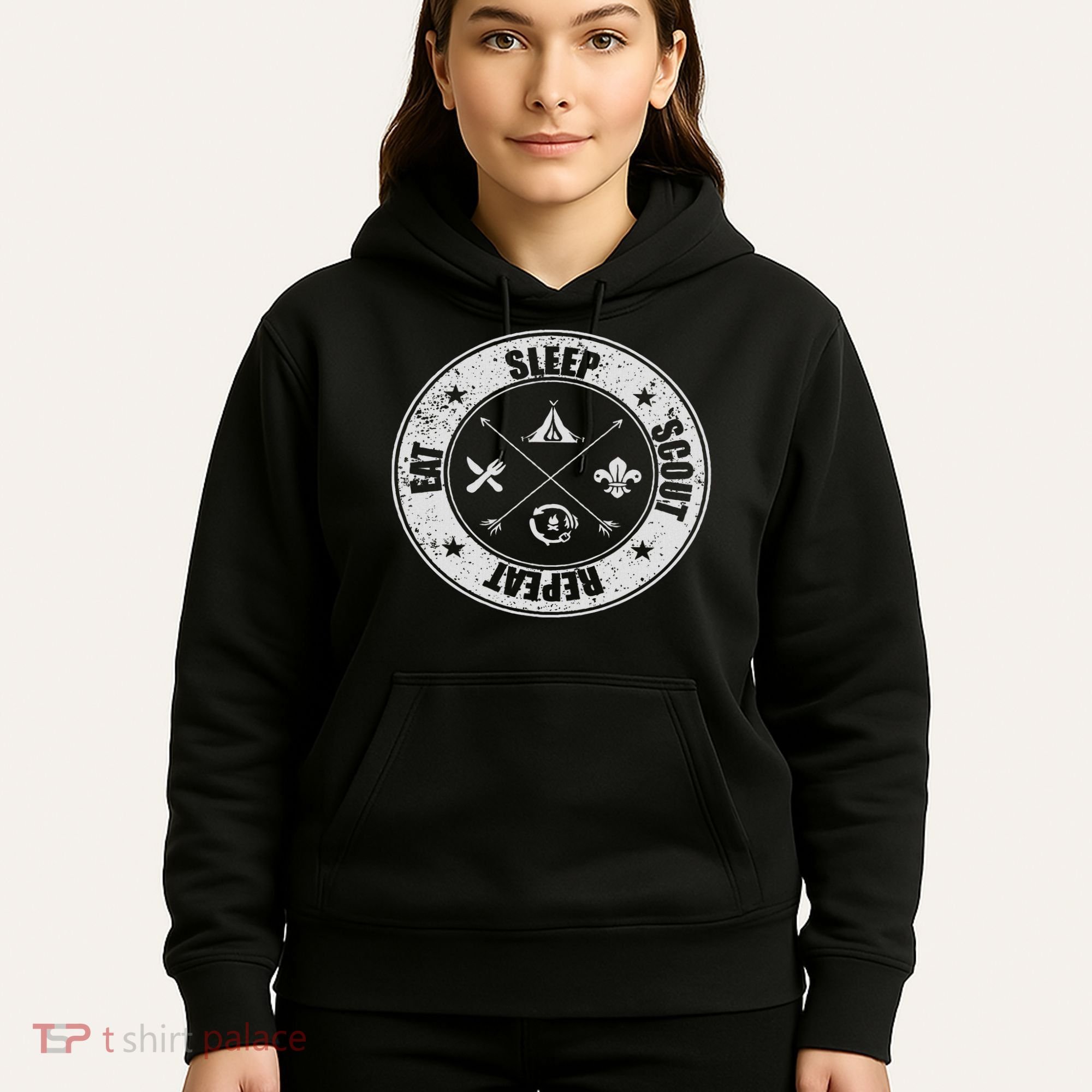 Eat Sleep Scout Repeat Scouting Lover Survival Hoodie