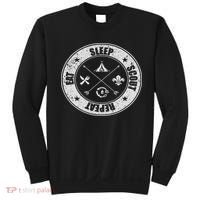 Eat Sleep Scout Repeat Scouting Lover Survival Sweatshirt thumb 0