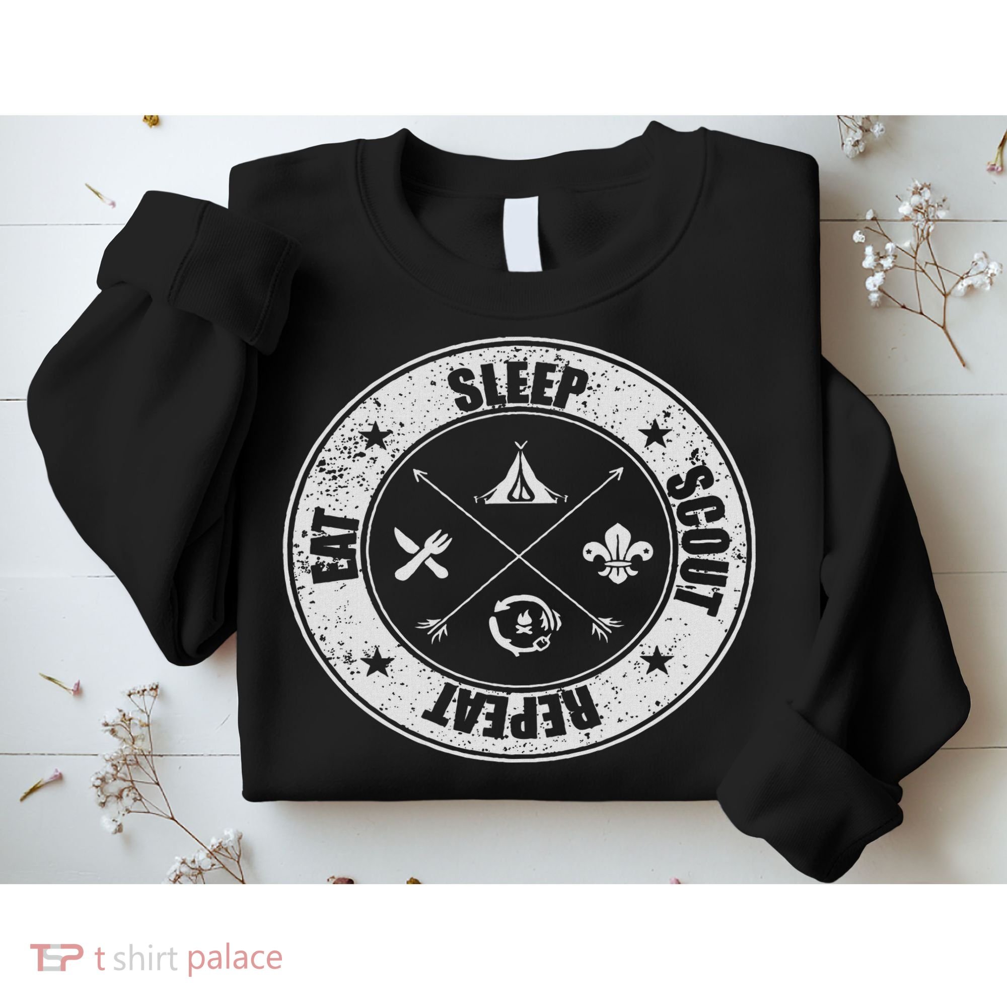 Eat Sleep Scout Repeat Scouting Lover Survival Sweatshirt