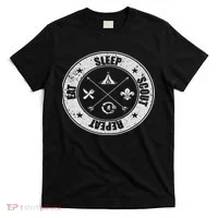 Eat Sleep Scout Repeat Scouting Lover Survival T-Shirt thumb 0