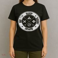 Eat Sleep Scout Repeat Scouting Lover Survival T-Shirt thumb 4