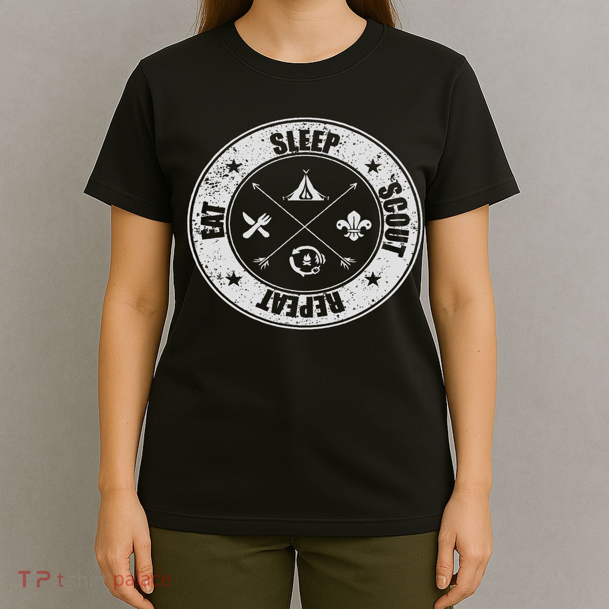 Eat Sleep Scout Repeat Scouting Lover Survival T-Shirt