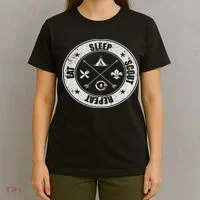 Eat Sleep Scout Repeat Scouting Lover Survival T-Shirt thumb 4
