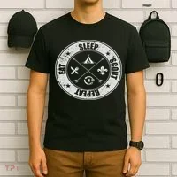 Eat Sleep Scout Repeat Scouting Lover Survival T-Shirt thumb 6