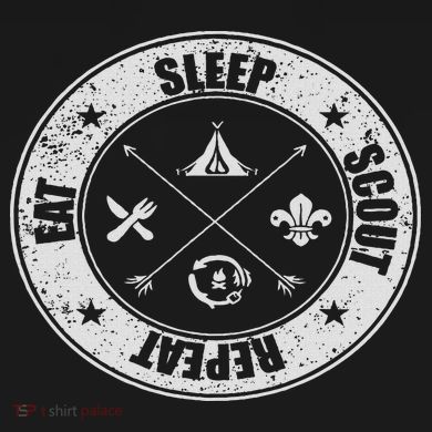 Eat Sleep Scout Repeat Scouting Lover Survival V-Neck T-Shirt