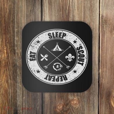 Eat Sleep Scout Repeat Scouting Lover Survival Coaster