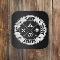 Eat Sleep Scout Repeat Scouting Lover Survival Coaster thumb 0