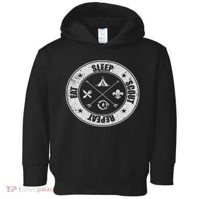 Eat Sleep Scout Repeat Scouting Lover Survival Toddler Hoodie