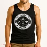 Eat Sleep Scout Repeat Scouting Lover Survival Tank Top thumb 3